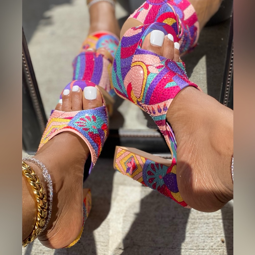 Capri 💜✨ Platform Rhinestone Heels